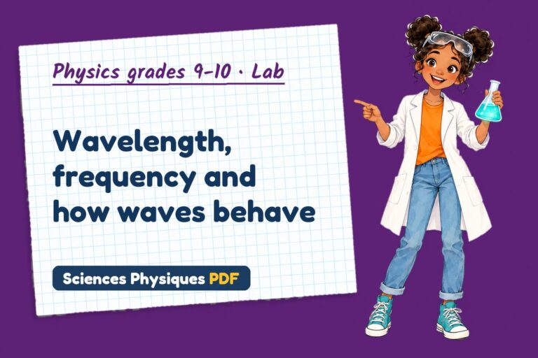 Wave speed lab for GCSE physics: practical with sample results (free PDF download)