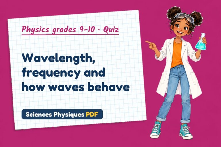 Wave speed quiz for GCSE physics: 10 questions with answers