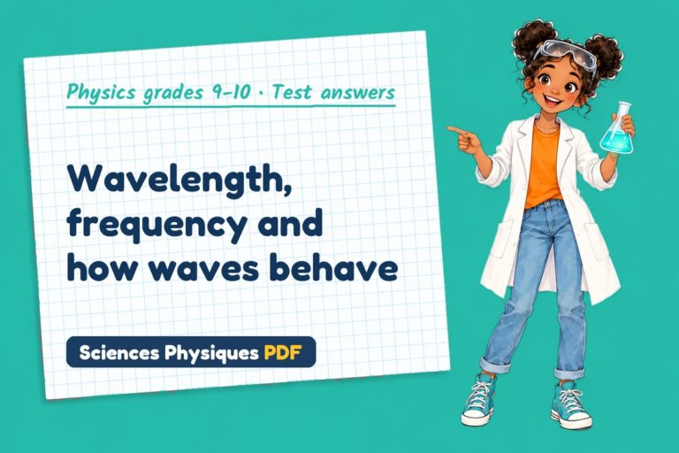 Wave speed test answers and mark scheme for GCSE physics (free PDF download)