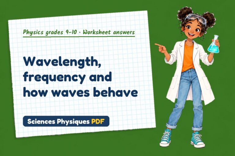 Wave speed worksheet answers for GCSE physics (free PDF download)