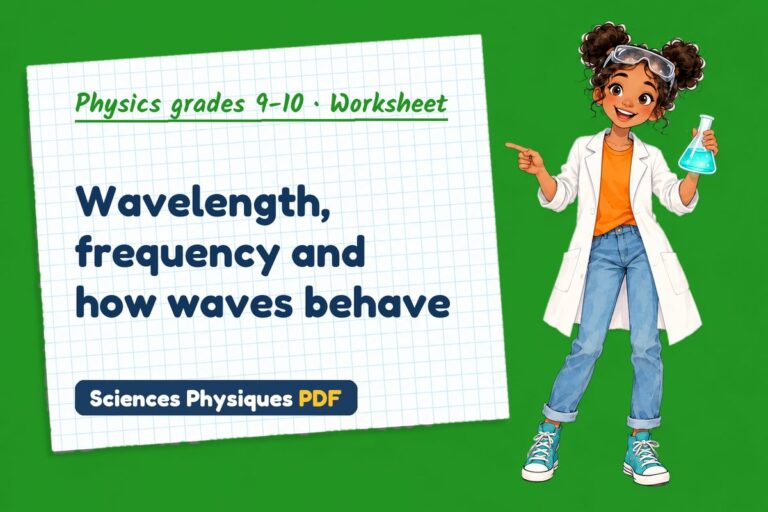 Wave speed worksheet with answers for GCSE physics (free PDF download)