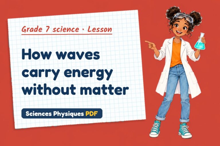 Waves notes and lesson for grade 7 science (free PDF download)