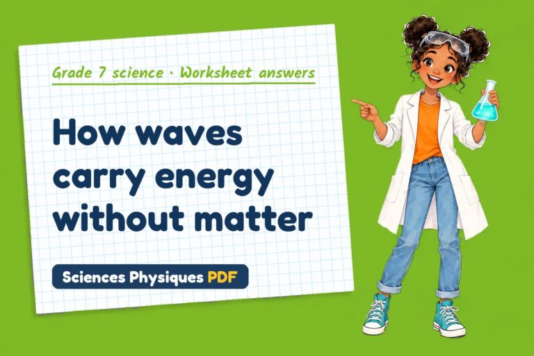 Waves worksheet answers for grade 7 science (free PDF download)