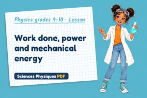 Work done, power and mechanical energy