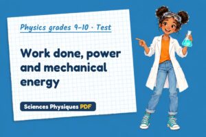 Work done, power and mechanical energy