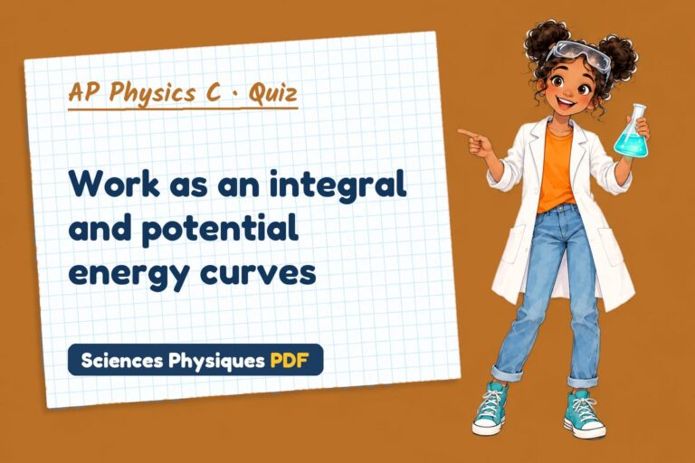 Work energy theorem quiz for AP Physics C: 10 questions with answers