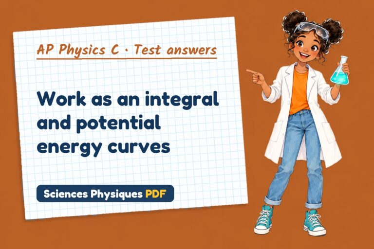 Work energy theorem test answers and mark scheme for AP Physics C (free PDF download)