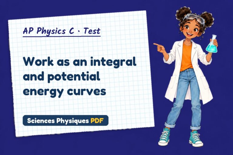 Work energy theorem test with answers for AP Physics C (free PDF download)