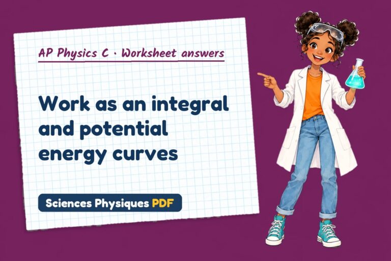 Work energy theorem worksheet answers for AP Physics C (free PDF download)