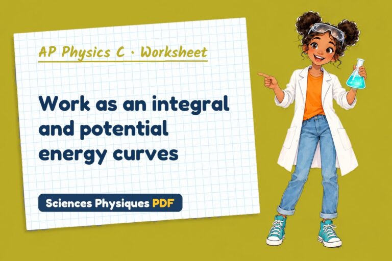 Work energy theorem worksheet with answers for AP Physics C (free PDF download)