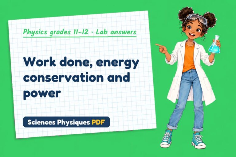 Work energy theorem lab answers for A Level physics (free PDF download)