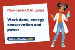 Work done, energy conservation and power