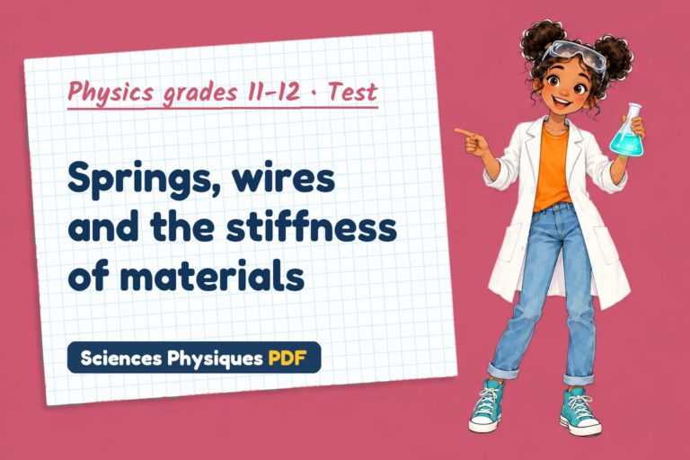 Young modulus test with answers for A Level physics (free PDF download)