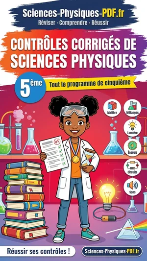 Jaquette du livre Contrôles corrigés de sciences physiques 5ème en PDF