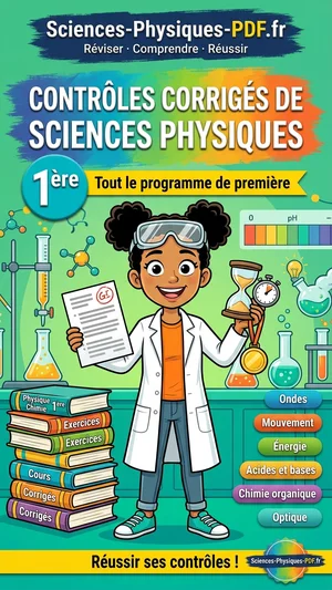 Jaquette : Contrôles corrigés de sciences physiques 1ère en PDF