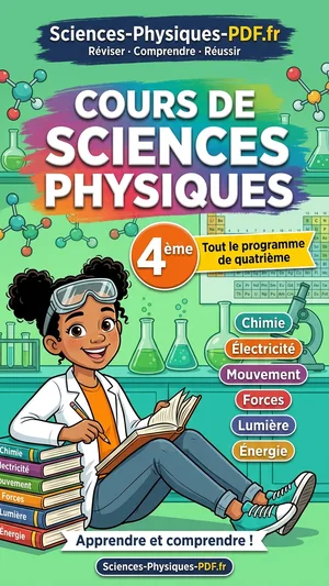 Jaquette du livre Cours de sciences physiques 4ème en PDF