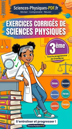 Jaquette : Exercices corrigés de sciences physiques 3ème en PDF
