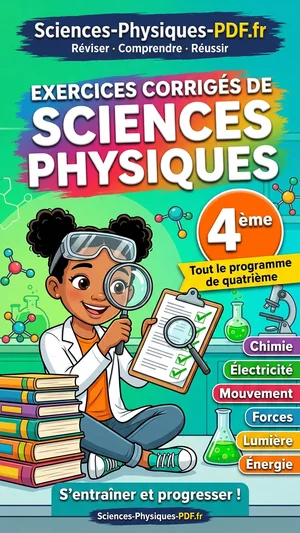 Jaquette du livre Exercices corrigés de sciences physiques 4ème en PDF