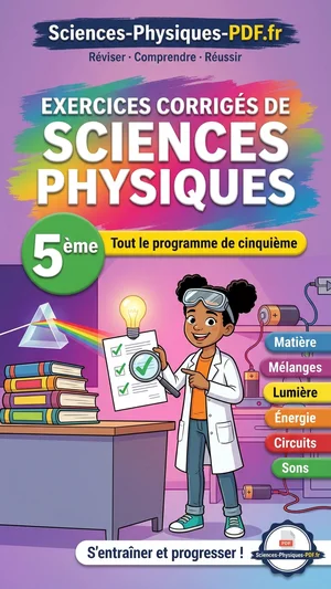 Jaquette du livre Exercices corrigés de sciences physiques 5ème en PDF