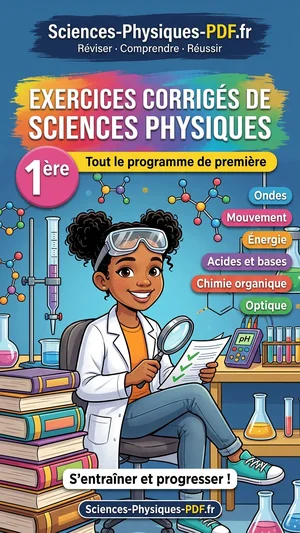 Jaquette : Exercices corrigés de sciences physiques 1ère en PDF