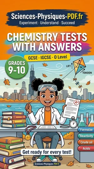 Book cover: chemistry grades 9-10 tests with mark schemes