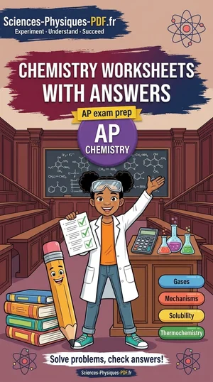 Book cover: AP Chemistry worksheets with answers