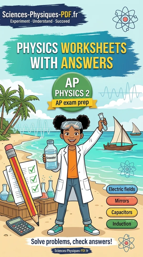 Book cover: AP Physics 2 worksheets with answers