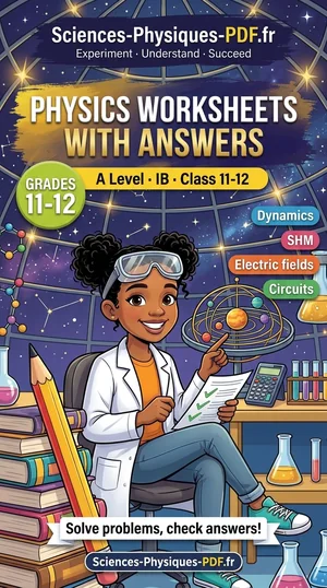 Book cover: physics grades 11-12 worksheets with answers