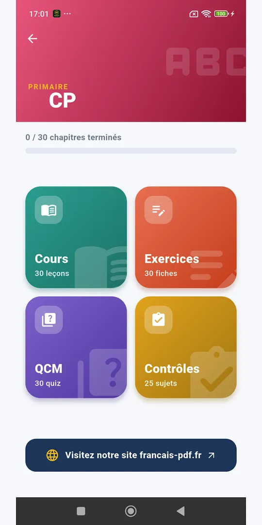 Screenshot of the Apprendre le français learn French app on a phone (7)