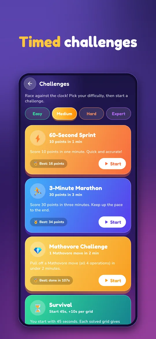 Screenshot of the Défi des Nombres number target game on a phone (3)