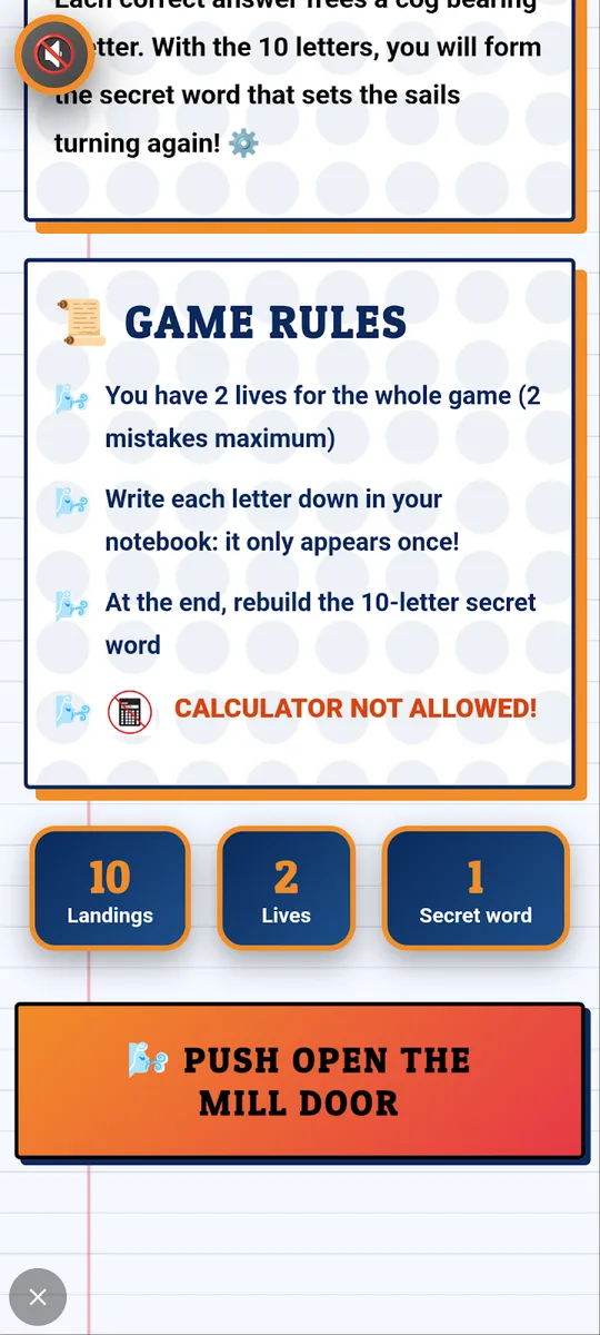 Screenshot of the Maths Escape math escape game on a phone (5)